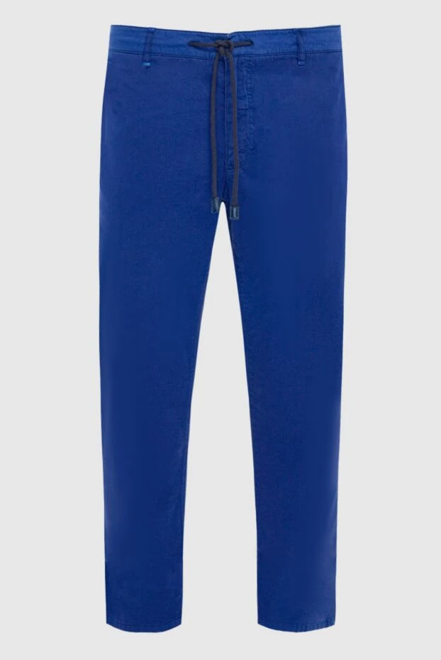 Zilli man blue cotton and silk trousers for men купить с ценами и фото 144980 - photo 1