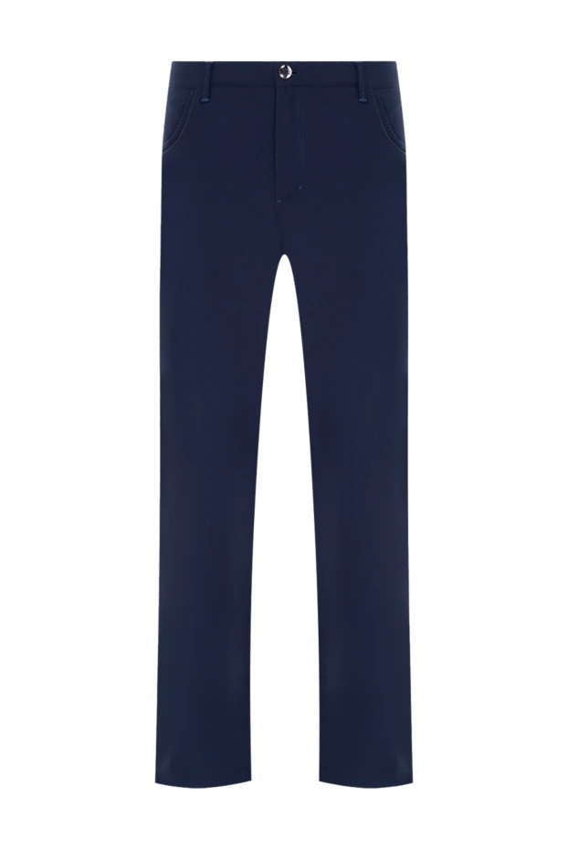 Zilli man blue cotton trousers for men купить с ценами и фото 144987 - photo 1