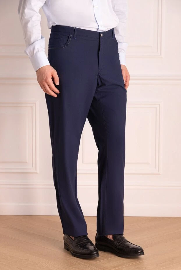 Zilli man men's blue linen trousers 152771 - photo 3