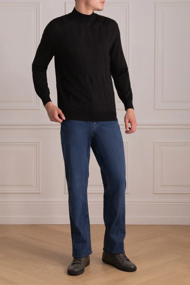 Zilli man blue cotton jeans for men купить с ценами и фото 144993 - photo 2