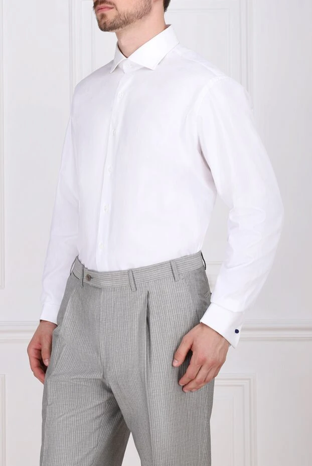 Alessandro Gherardi men's premium white shirt with classic collar
 145041 - photo 3