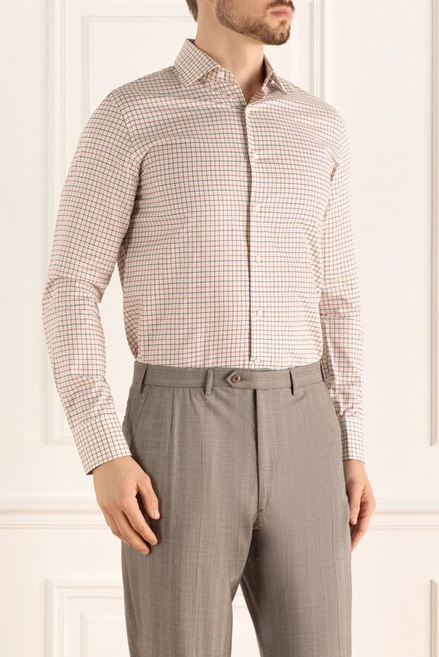 Alessandro Gherardi men's gray checkered cotton shirt 145049 - photo 3