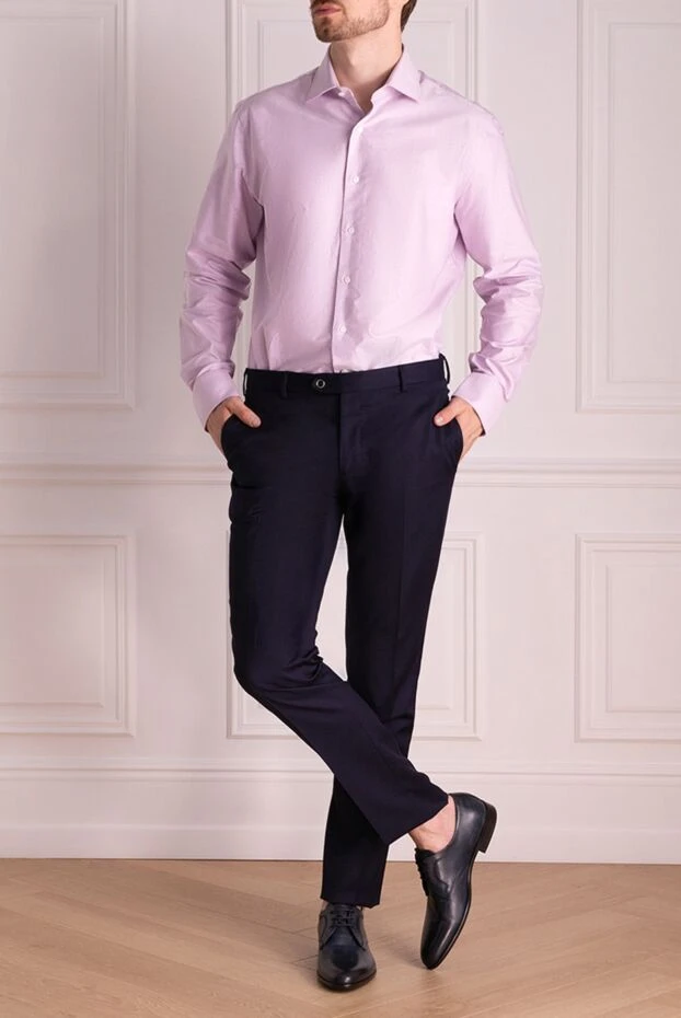 Alessandro Gherardi man pink cotton shirt for men купить с ценами и фото 145062 - photo 2