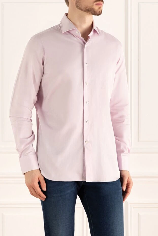 Alessandro Gherardi men's cotton shirt purple casual
 145063 - photo 3