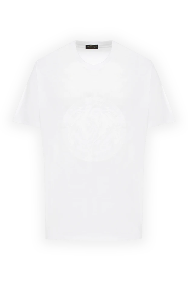 Cesare di Napoli man white cotton t-shirt for men купить с ценами и фото 145078 - photo 1