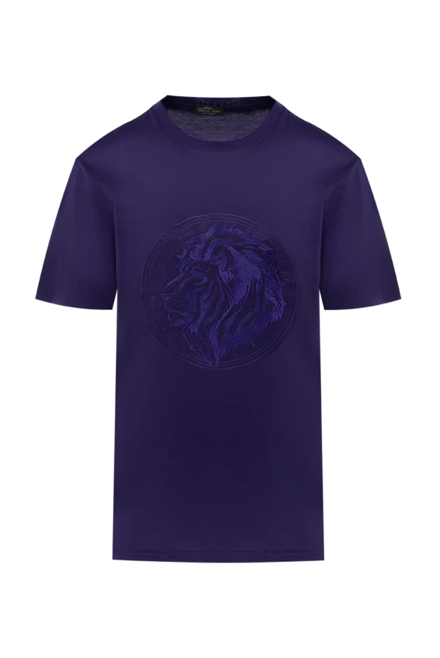 Cesare di Napoli man purple cotton t-shirt for men купить с ценами и фото 145085 - photo 1