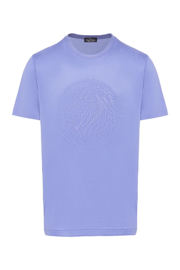 Cesare di Napoli man purple cotton t-shirt for men купить с ценами и фото 145086 - photo 1