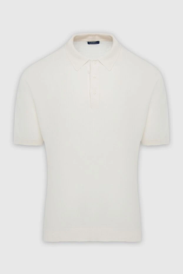 Men's silk polo with knitted placket and shirt collar
- photo 1
