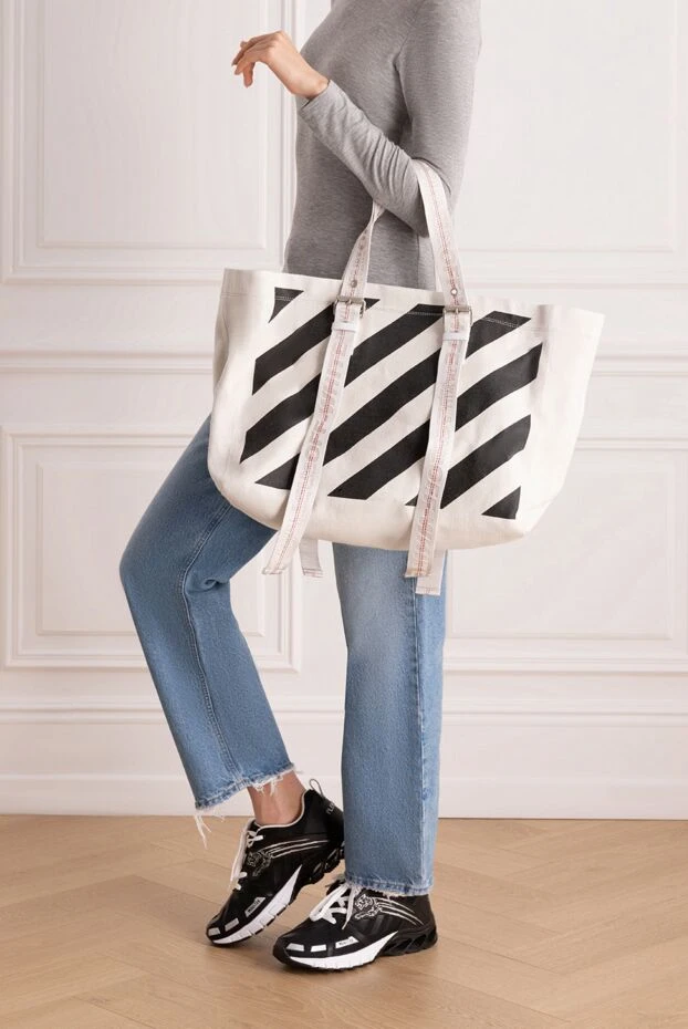 Off-White woman white linen bag for women купить с ценами и фото 145118 - photo 2