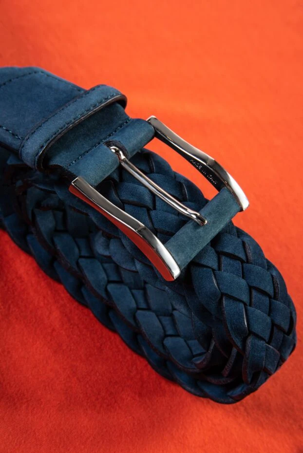 Cesare di Napoli өрілген қою жасыл былғары белдік ерлерге арналған 145133 - фото 2