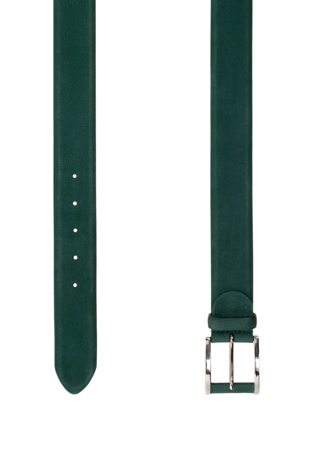 Cesare di Napoli күңгірт құрылымды және металл ілгегі бар жасыл күдері белбеу
 145141 - фото 3