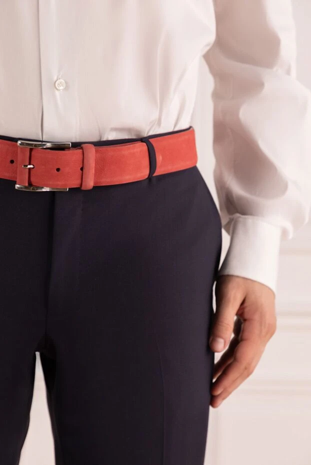 Cesare di Napoli man pink leather belt for men купить с ценами и фото 145143 - photo 2