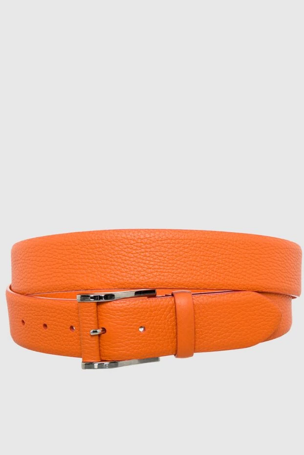 Cesare di Napoli man orange leather belt for men купить с ценами и фото 145164 - photo 1