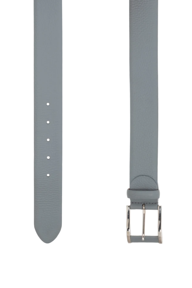 Cesare di Napoli текстуралы сұр былғары белдік ерлерге арналған 145182 - фото 3