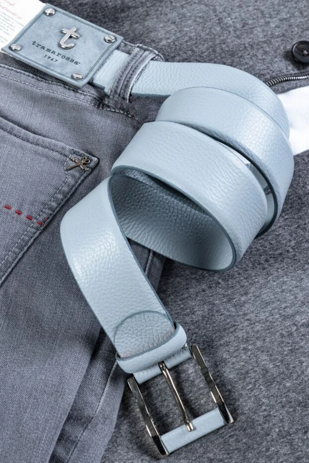 Cesare di Napoli ашық сұр былғары белдік ерлерге арналған 145183 - фото 3