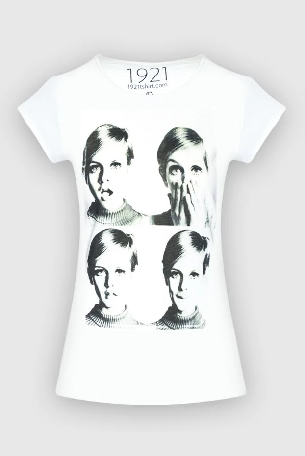 1921 T-Shirt woman white cotton t-shirt for women купить с ценами и фото 145242 - photo 1