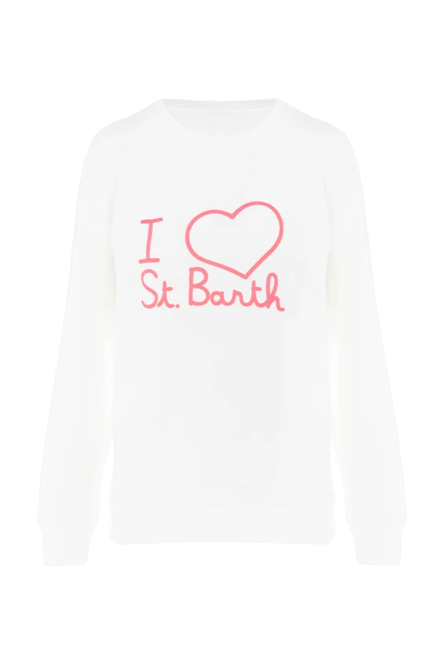 MC2 Saint Barth woman white cotton sweatshirt for women купить с ценами и фото 145278 - photo 1