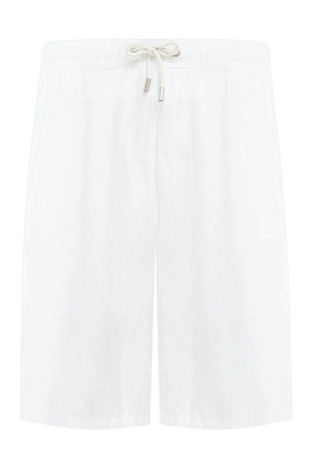 MC2 Saint Barth man white linen beach shorts for men купить с ценами и фото 145320 - photo 1