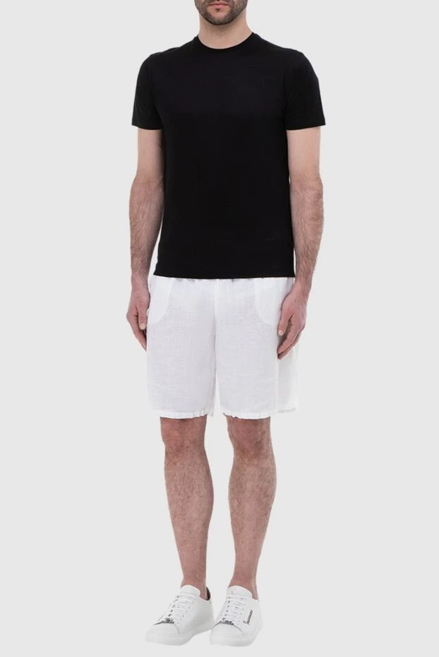 MC2 Saint Barth man white linen beach shorts for men купить с ценами и фото 145320 - photo 2