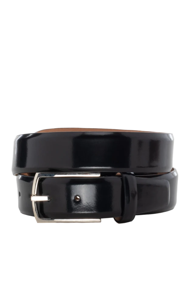 Cesare di Napoli man black leather belt for men купить с ценами и фото 145335 - photo 1