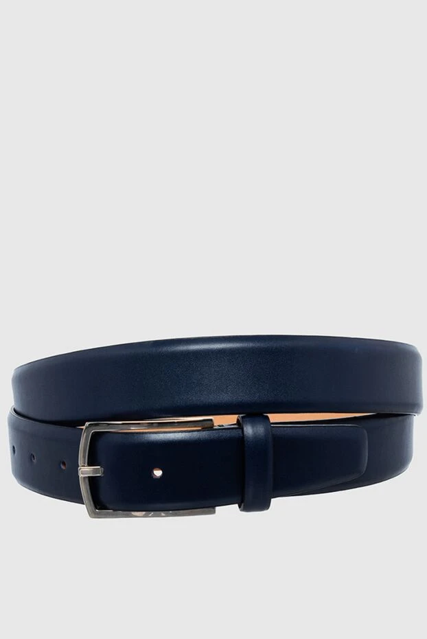 Cesare di Napoli man leather belt blue for men купить с ценами и фото 145341 - photo 1