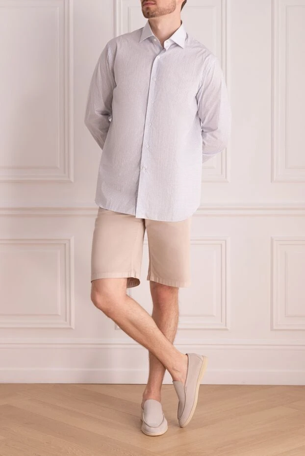 Zilli man beige cotton shorts for men купить с ценами и фото 145369 - photo 2