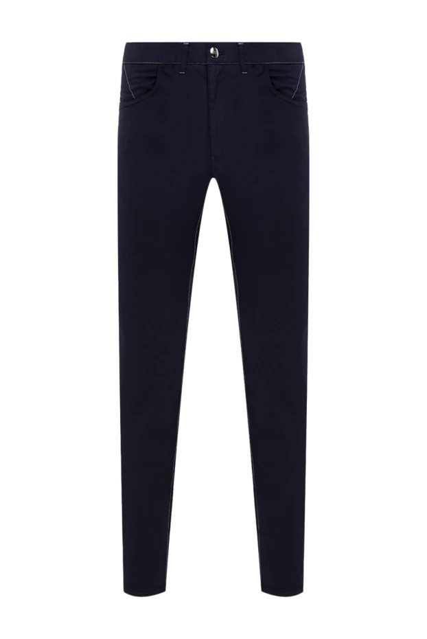 Zilli man men's blue cotton and elastane trousers купить с ценами и фото 145381 - photo 1