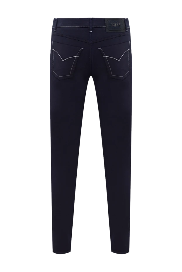 Zilli man men's blue cotton and elastane trousers купить с ценами и фото 145381 - photo 2