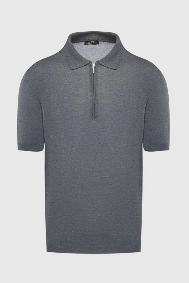 Cesare di Napoli man silk polo gray for men купить с ценами и фото 145417 - photo 1