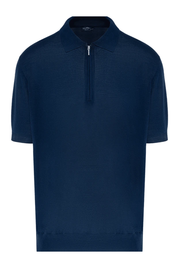 Cesare di Napoli man silk polo blue for men купить с ценами и фото 145421 - photo 1