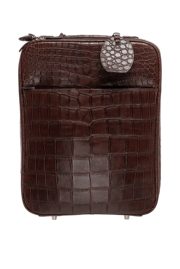 Vaccari man brown alligator suitcase for men купить с ценами и фото 145430 - photo 1