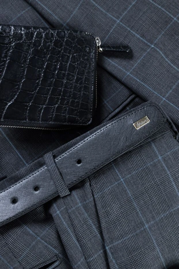 Brioni классический ремень мужской из сафьяновой кожи чёрный








 145435 - фото 3