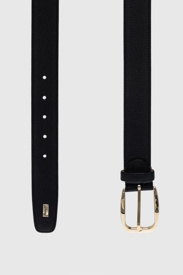 Brioni ремень мужской чёрный из зернистой кожи

 145439 - фото 3