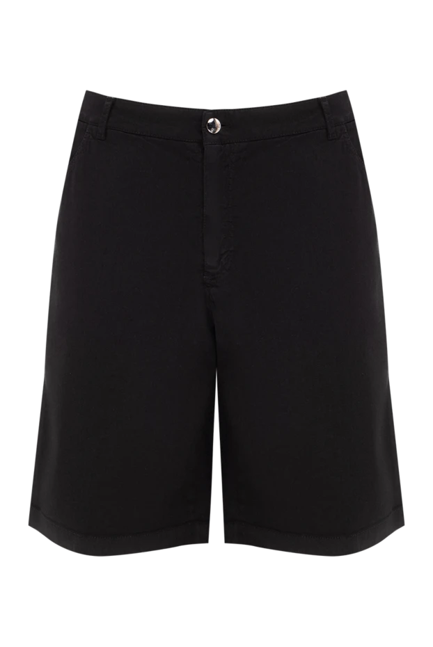 Zilli man black linen and cotton shorts for men купить с ценами и фото 145456 - photo 1