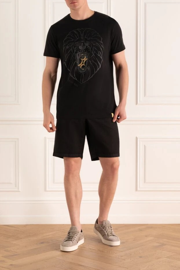 Zilli man black linen and cotton shorts for men купить с ценами и фото 145456 - photo 2