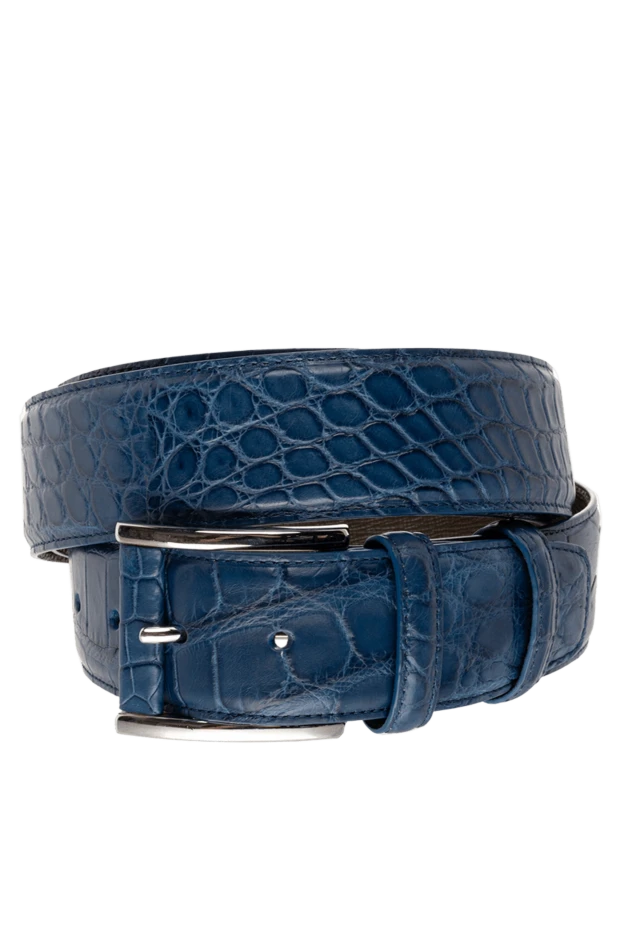 Tardini man crocodile leather belt blue for men купить с ценами и фото 145463 - photo 1