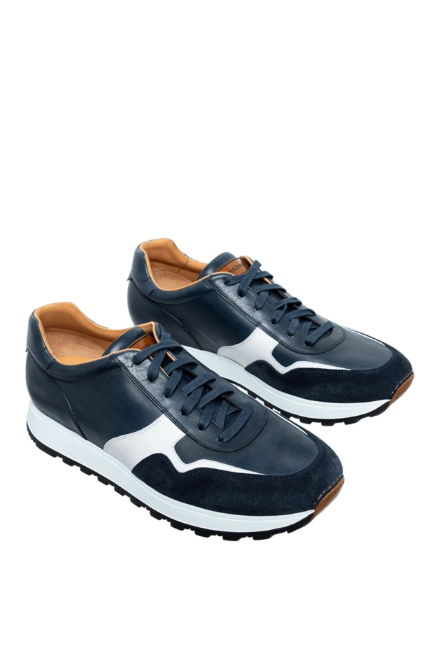 Magnanni man blue leather sneakers for men 150330 - photo 3