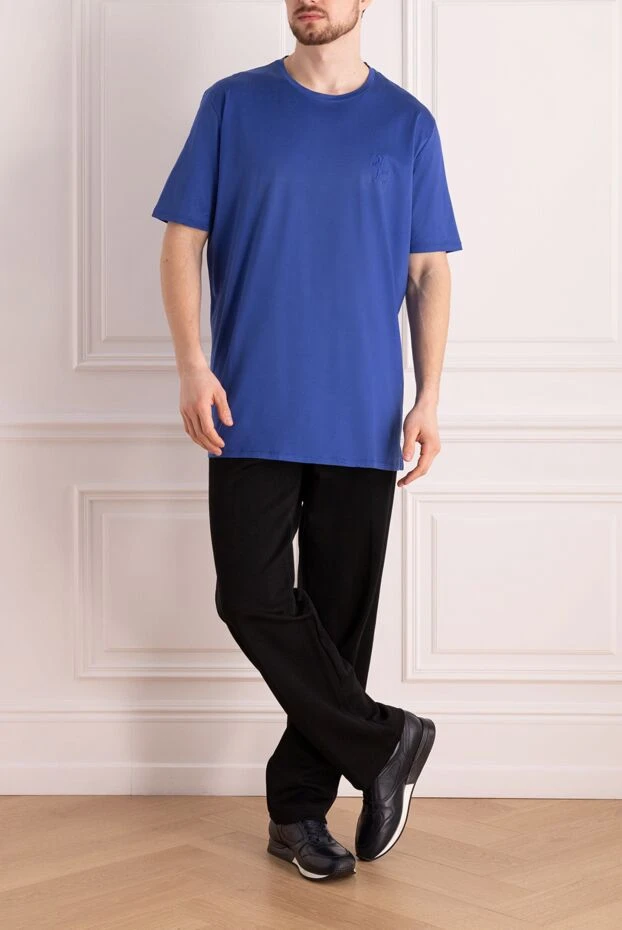 Billionaire man cotton t-shirt blue for men купить с ценами и фото 145503 - photo 2