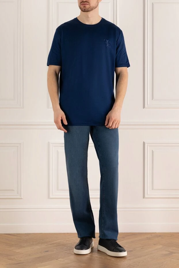 Billionaire man blue silk t-shirt for men купить с ценами и фото 145511 - photo 2