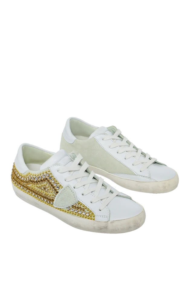 Fabiana Filippi woman white linen and polyamide sneakers for women 168770 - photo 3