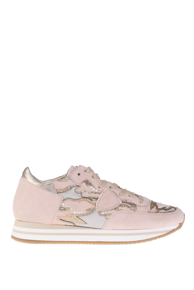 Philippe Model woman beige leather sneakers for women купить с ценами и фото 145522 - photo 1