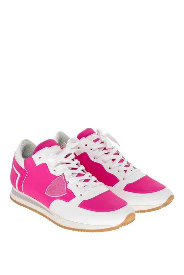 Santoni woman pink suede sneakers for women 174312 - photo 3