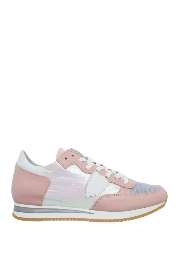 Philippe Model woman pink leather sneakers for women купить с ценами и фото 145527 - photo 1