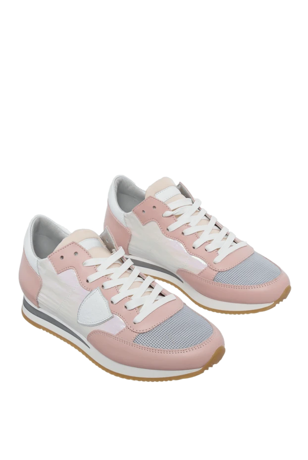 Santoni woman pink suede sneakers for women 174312 - photo 3