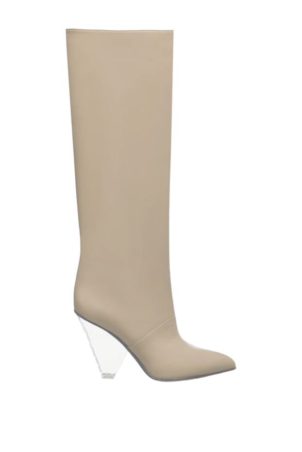 Balmain woman beige leather boots for women купить с ценами и фото 146327 - photo 1