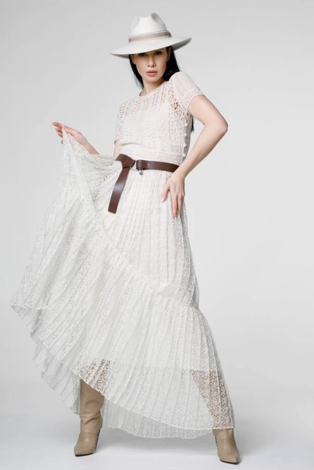 Balmain беж түсті биік өкшелі, скошенный өкшелі әйелдердің шкірядан жасалған етіктері 146327 - фото 3