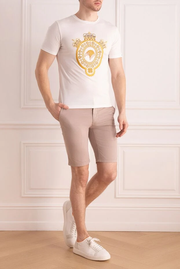 Zilli man beige cotton and silk shorts for men купить с ценами и фото 146361 - photo 2