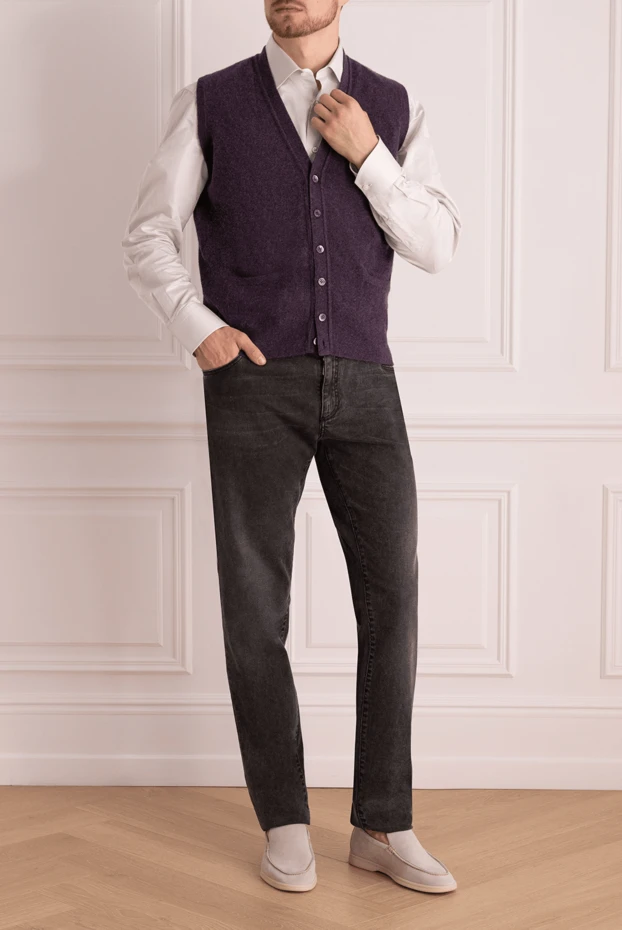 Della Ciana man men's cashmere vest purple купить с ценами и фото 146366 - photo 2