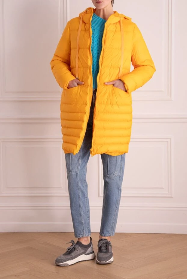 Gallotti woman women's yellow polyester down jacket купить с ценами и фото 146449 - photo 2