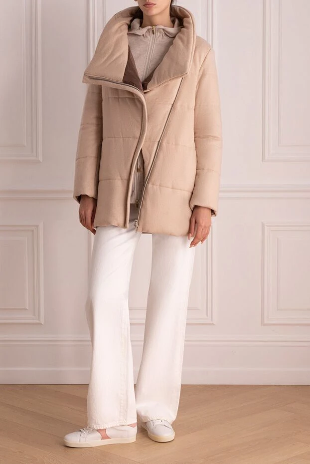 Gallotti woman beige down jacket for women купить с ценами и фото 146452 - photo 2